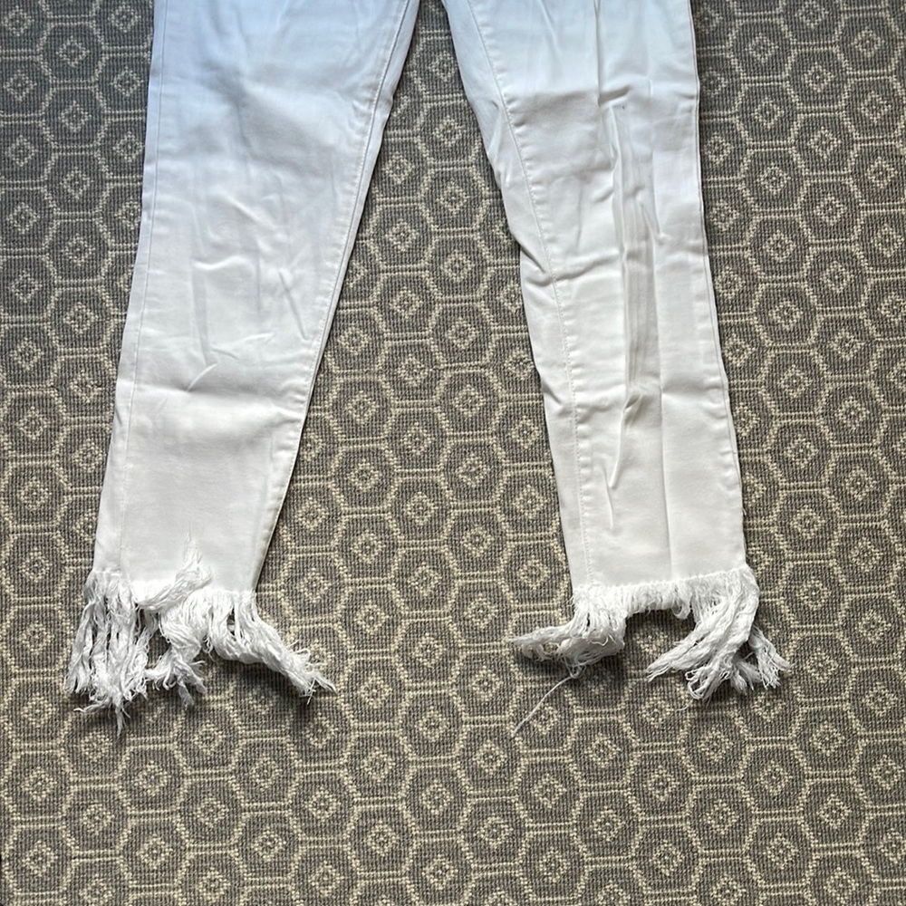 Fancy bottom white jeans